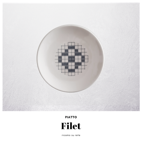 Piattino in ceramica Filet