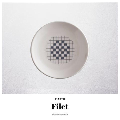 Piattino in ceramica Filet
