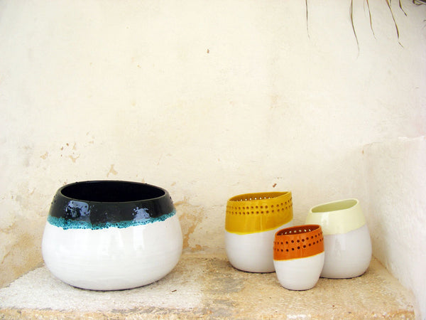 Cocoon ceramic vases